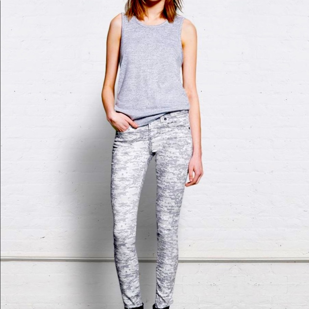 Rag & Bone Skinny Grey Camo